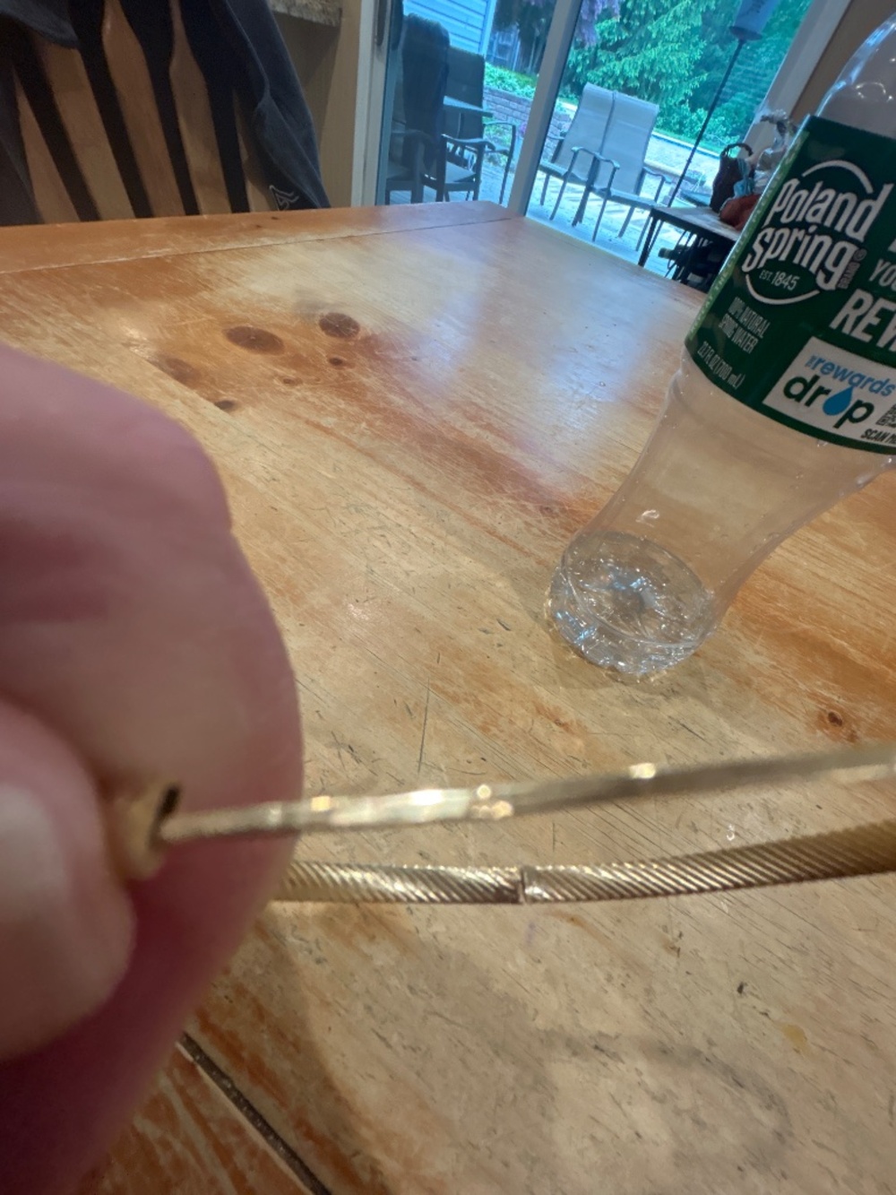 14kt gold ribbed bangle bracelet - Picture 4 of 4